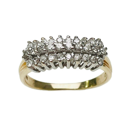 Three Row Diamond Band