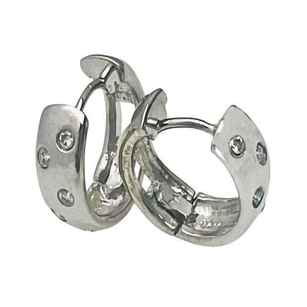 .20 Bezel Set Diamond Earrings