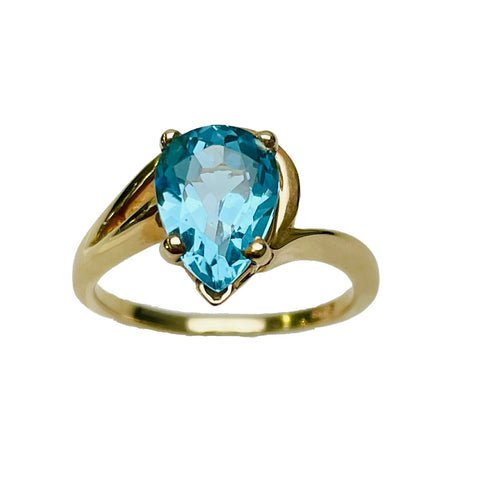Swiss Blue Topaz Ring