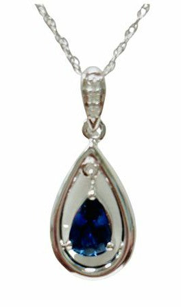 Sapphire pendant 10k