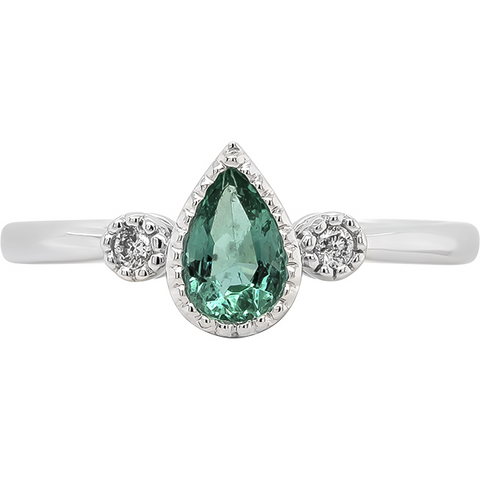 Emerald And Diamond Ring