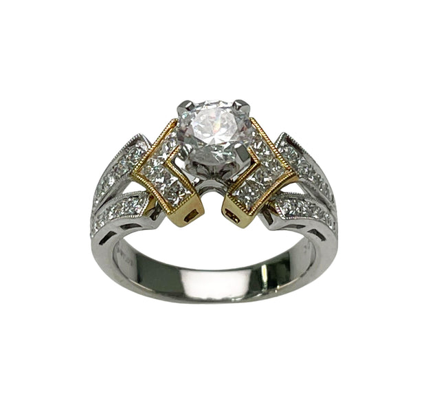 3/4 TW Carat Diamond Semi Mount Engagement Ring