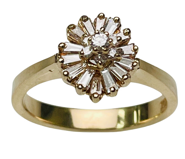 1/2 Carat TW Diamond Ballerina Ring