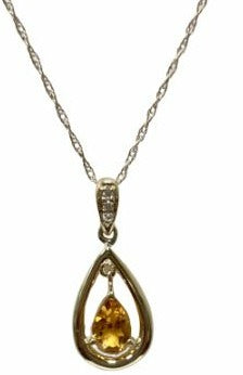 Citrine pendant 10k