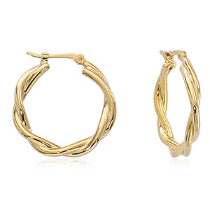 Twisted Gold Hoops