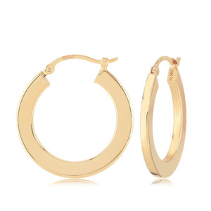 20mm Gold Flat Hoops