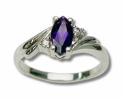 Amethyst & Diamond Ring