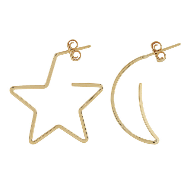 Moon & Star Fashion Earrings