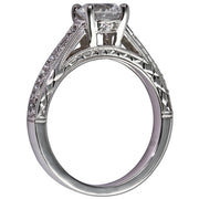 1/4 TW Carat Diamond Vintage Semi Mount Engagement Ring