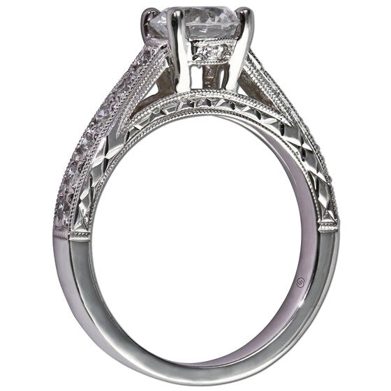 1/4 TW Carat Diamond Vintage Semi Mount Engagement Ring