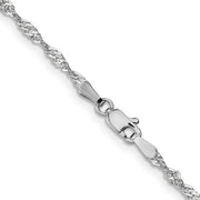 1.6mm Diamond Cut Singapore Chain