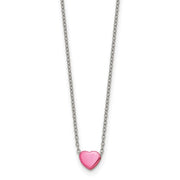 Stainless Steel Pink Heart