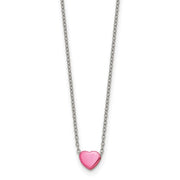 Stainless Steel Pink Heart