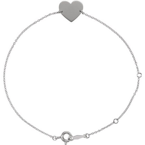 Sterling Silver Heart Bracelet