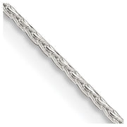 1.25mm 20 Inch Sterling Silver  Diamond-cut Round Spiga Chain