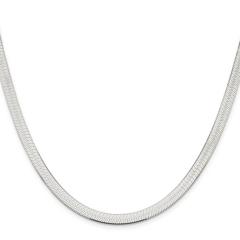 Sterling Silver Herringbone