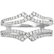 3/8 Total Weight Diamond Insert Ring