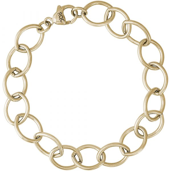 Single Link Curb Charm Bracelet