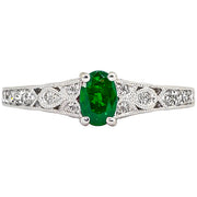 Vintage Style Emerald Ring