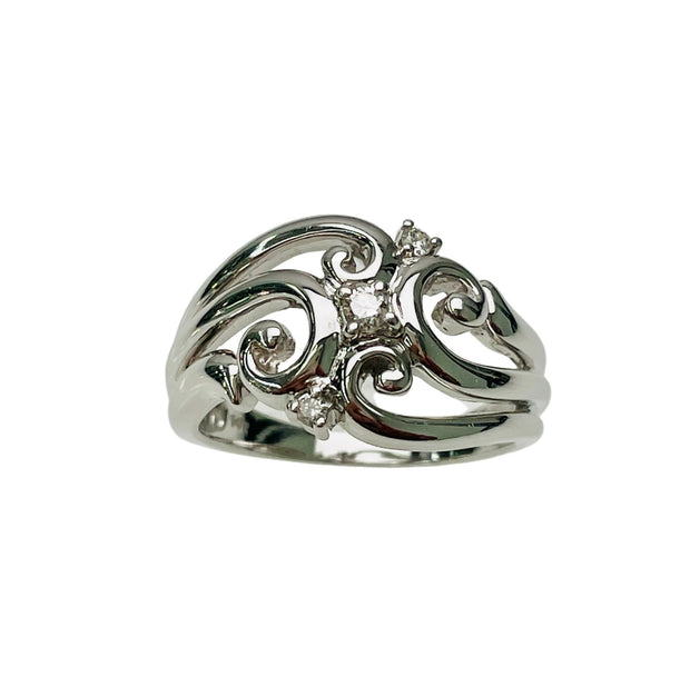 1/10 Carat TW Diamond Swril Ring