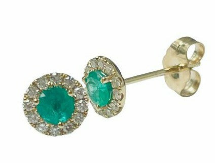 Emerald Halo Earrings