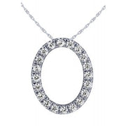 Diamond Open Oval Pendant