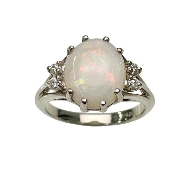 Opal & Diamond Ring