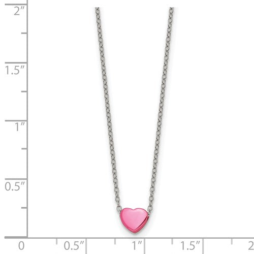 Stainless Steel Pink Heart