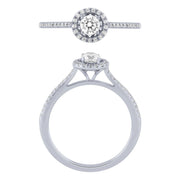 1/2 TW Diamond Halo Wedding Set