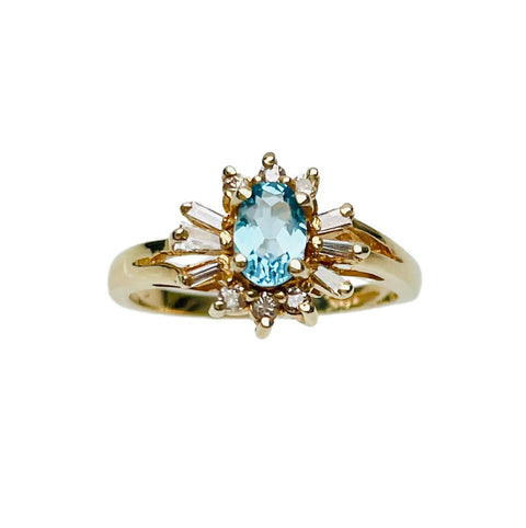 Blue Topaz Ballerina Ring