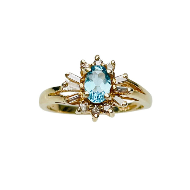Blue Topaz Ballerina Ring