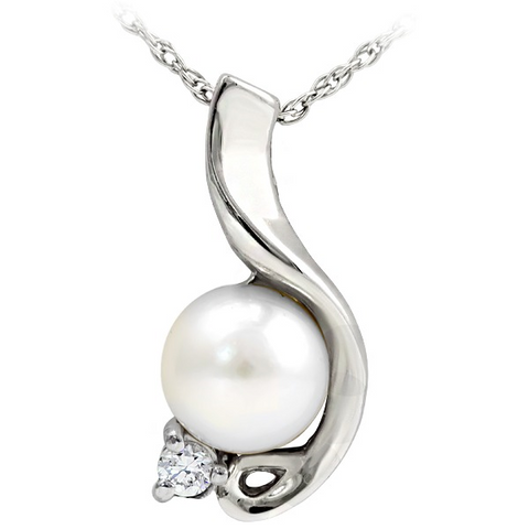 Pearl and Diamond Pendant