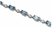 Blue Topaz and Lab Grown Diamond Bracelet
