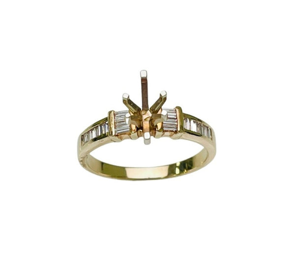 1/4 TW Carat Diamond Semi Mount Engagement Ring