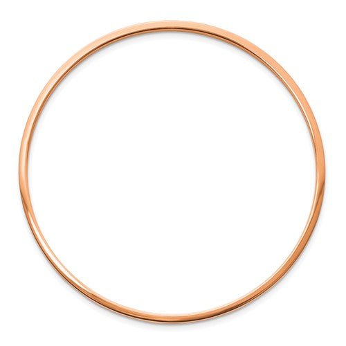 Stainless Steel Polished Rose IP-plated 2mm Bangle