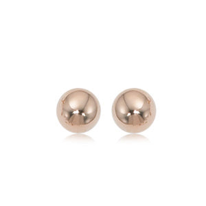 6.0mm Ball Rose Gold Earrings