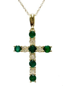 Emerald And Diamond Cross