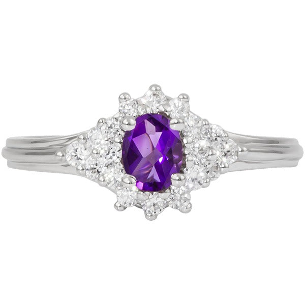 Amethyst & Diamond Ring