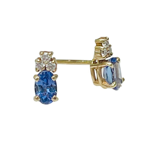 Tanzanite And Diamond Earrings