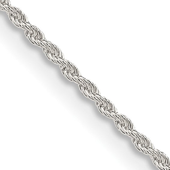 1.3mm 18 Inch Sterling Silver Solid Rope Chain