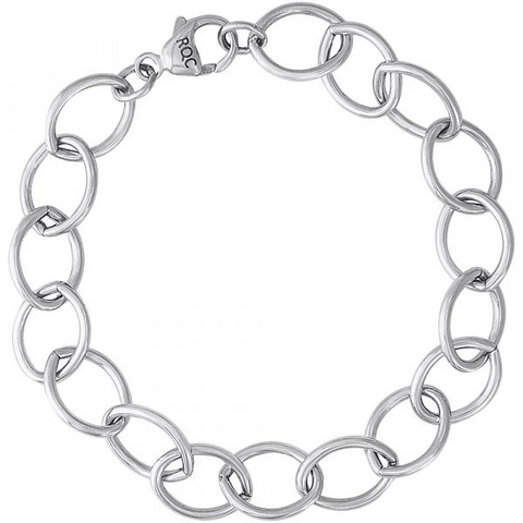 Single Link Open Curb Classic Charm Bracelet