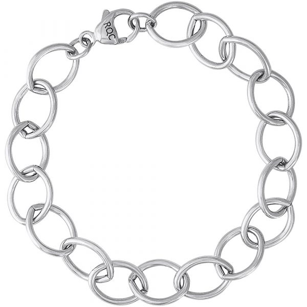 Single Link Open Curb Classic Charm Bracelet