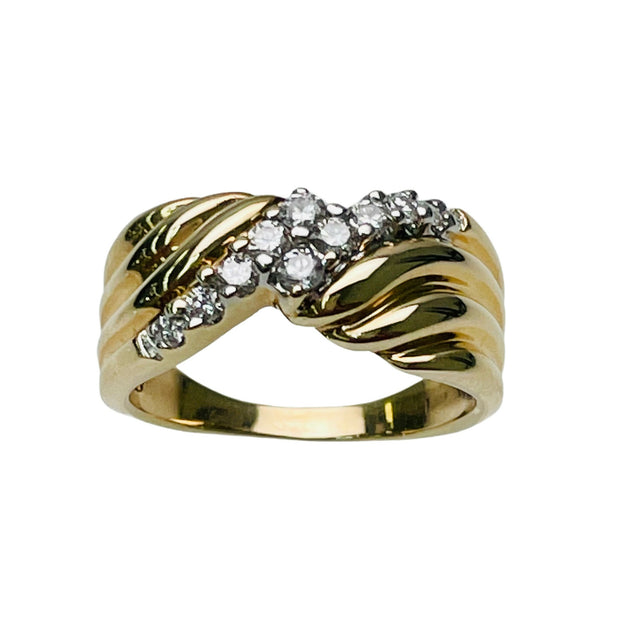 1/3 Carat TW Diamond Bypass Ring