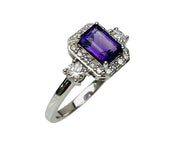 Stunning Amethyst & Diamond Ring