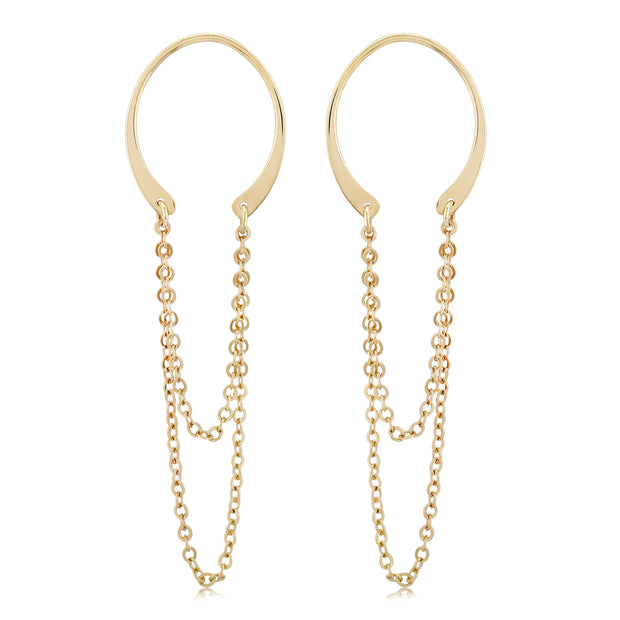 Fashion 14 Karat Gold Earrings