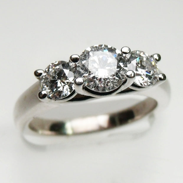 1.39 TW Diamond Three Stone Ring
