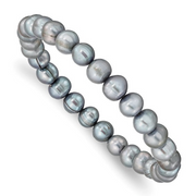 6-7mm Grey Freshwater Pearl Stretch Bracelet