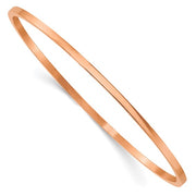 Stainless Steel Polished Rose IP-plated 2mm Bangle