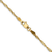 1.6mm Diamond Cut Singapore Chain