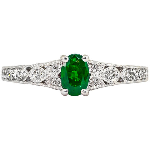 Vintage Style Emerald Ring